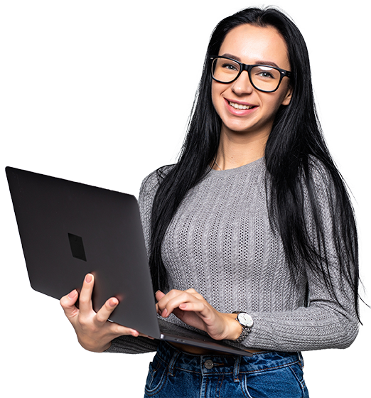 Student with Laptop