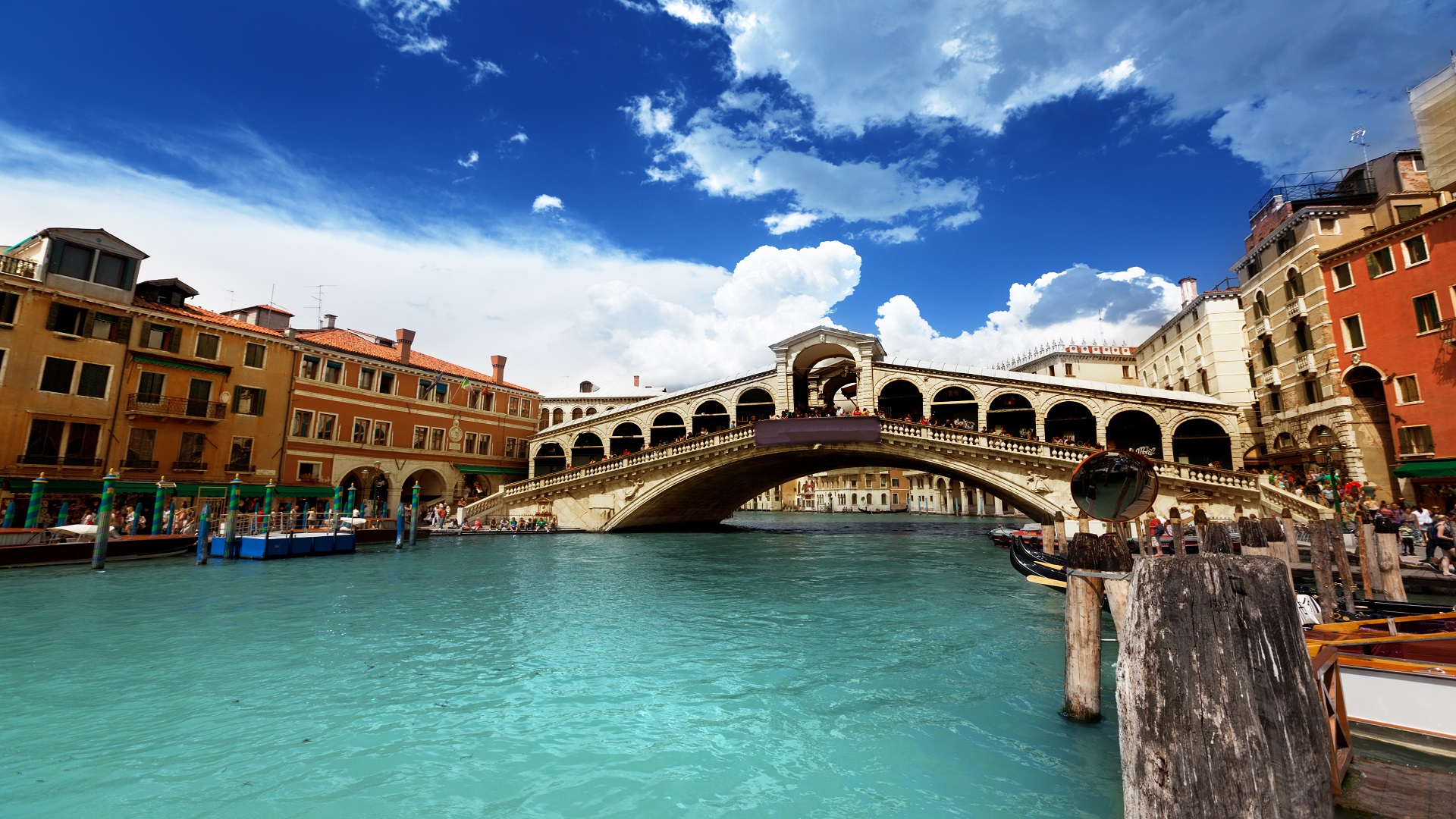 Italian canal streetscape